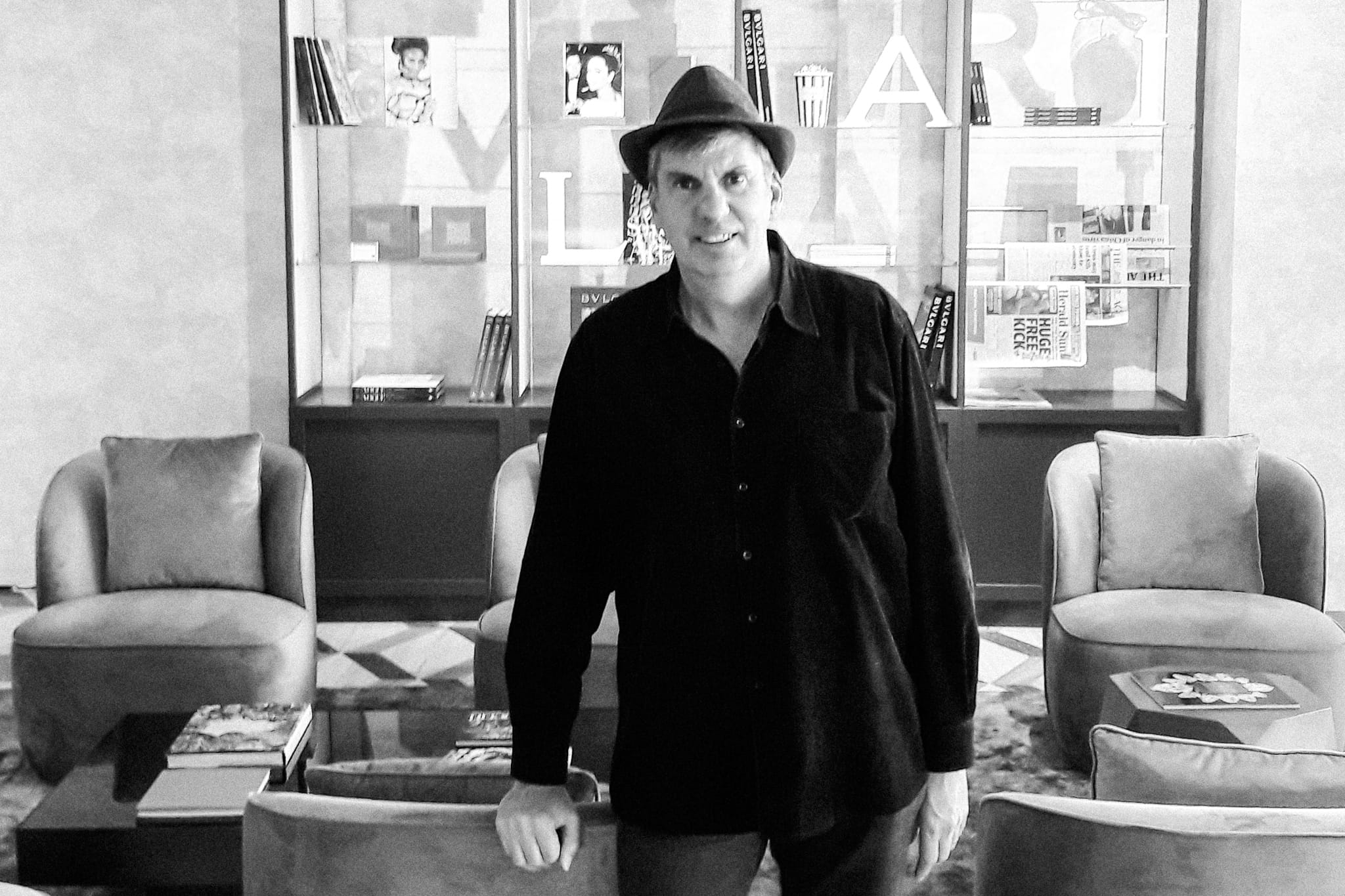 A portrait of Arnold Szmerling International Photographer taken at Chadstone Fashion Hotel, Melbourne, Australia