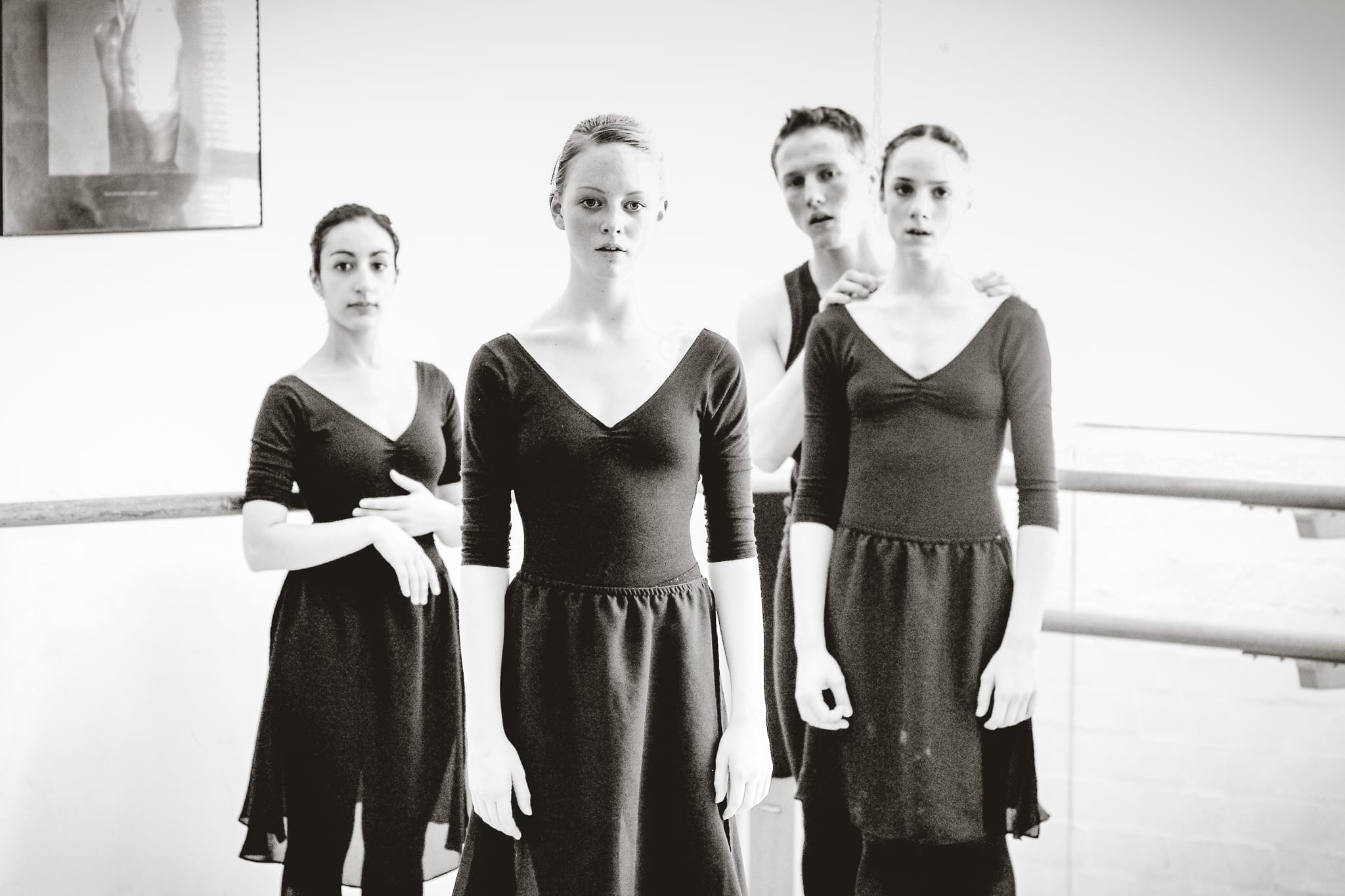 Exhausted portrait if dancers in class, captured by Arnold Szmerling for the Visual Life Collection, highlighting the theatrical artistry of stylized national dance.
