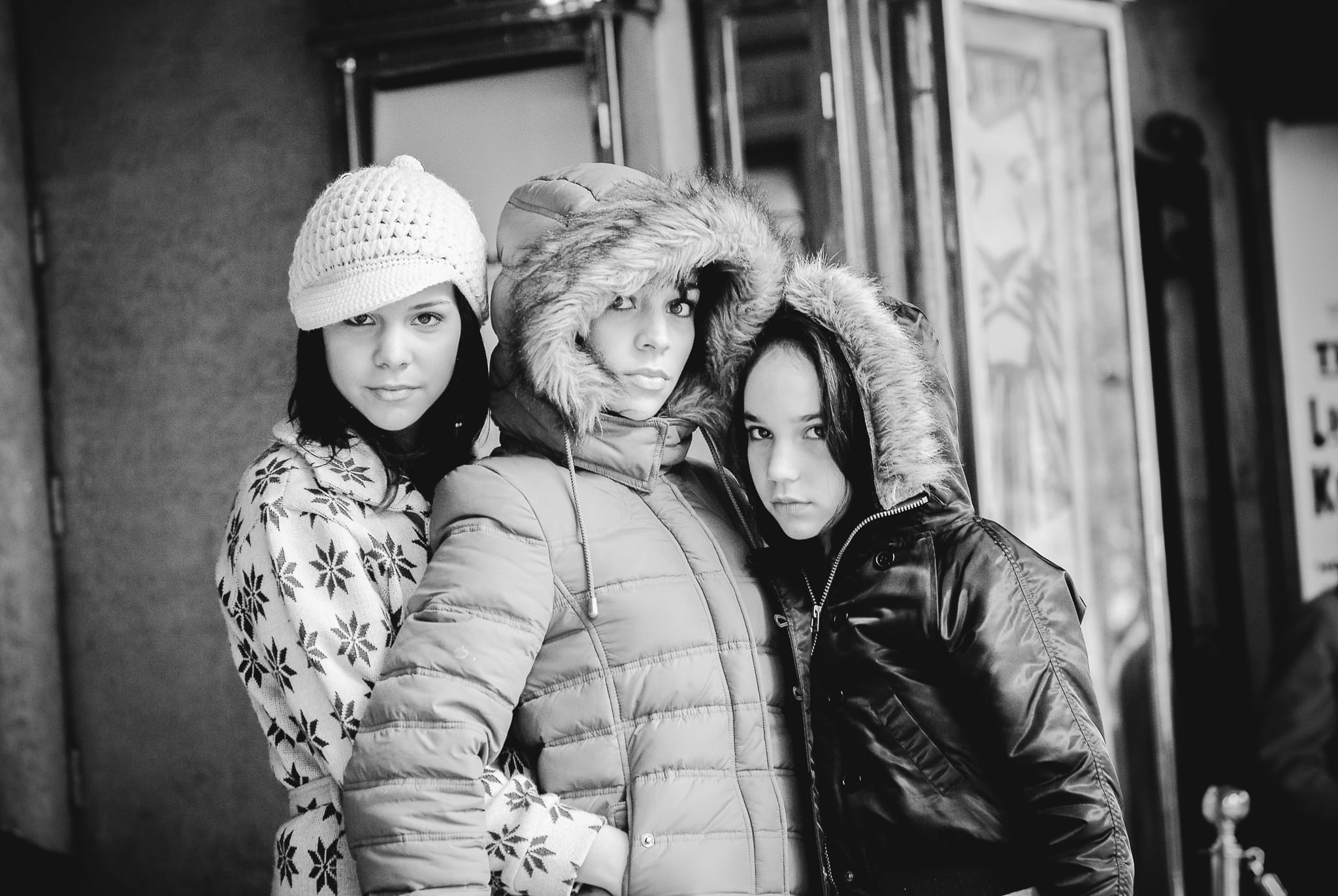 Three celebrity sister in Collins Street Melbourne as part of a multi-generational family in Australia, captured with natural light for the 2026 Founder’s Residency by Arnold Szmerling.